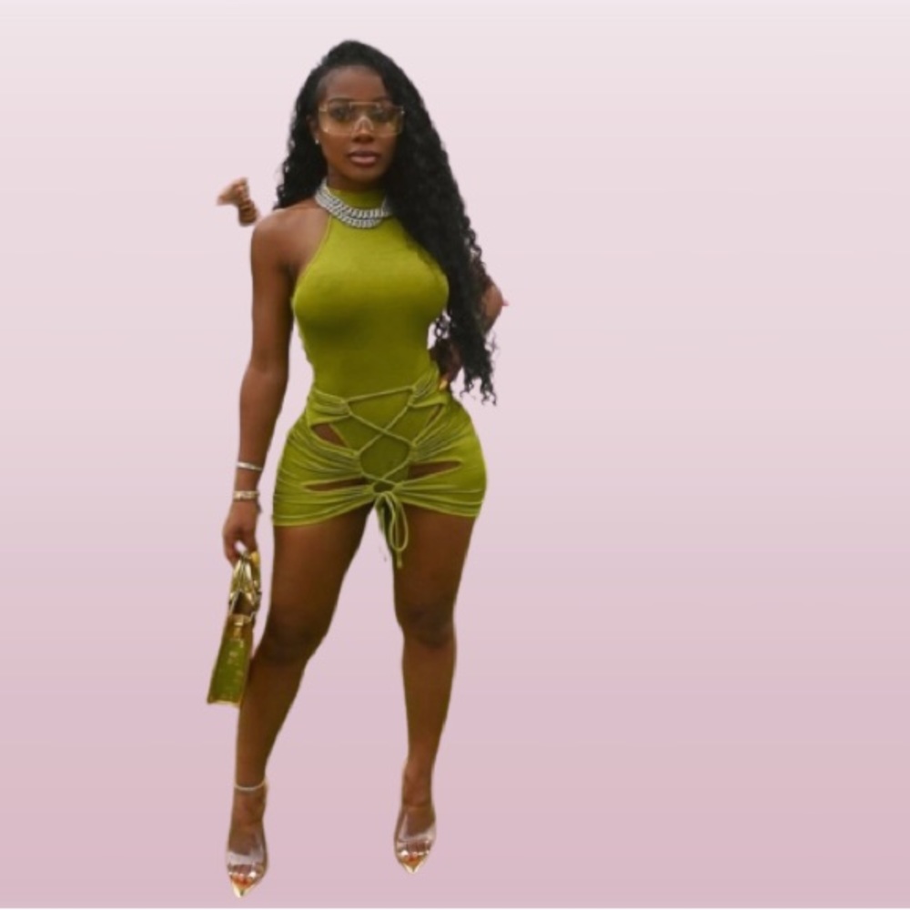 Green two piece outfit